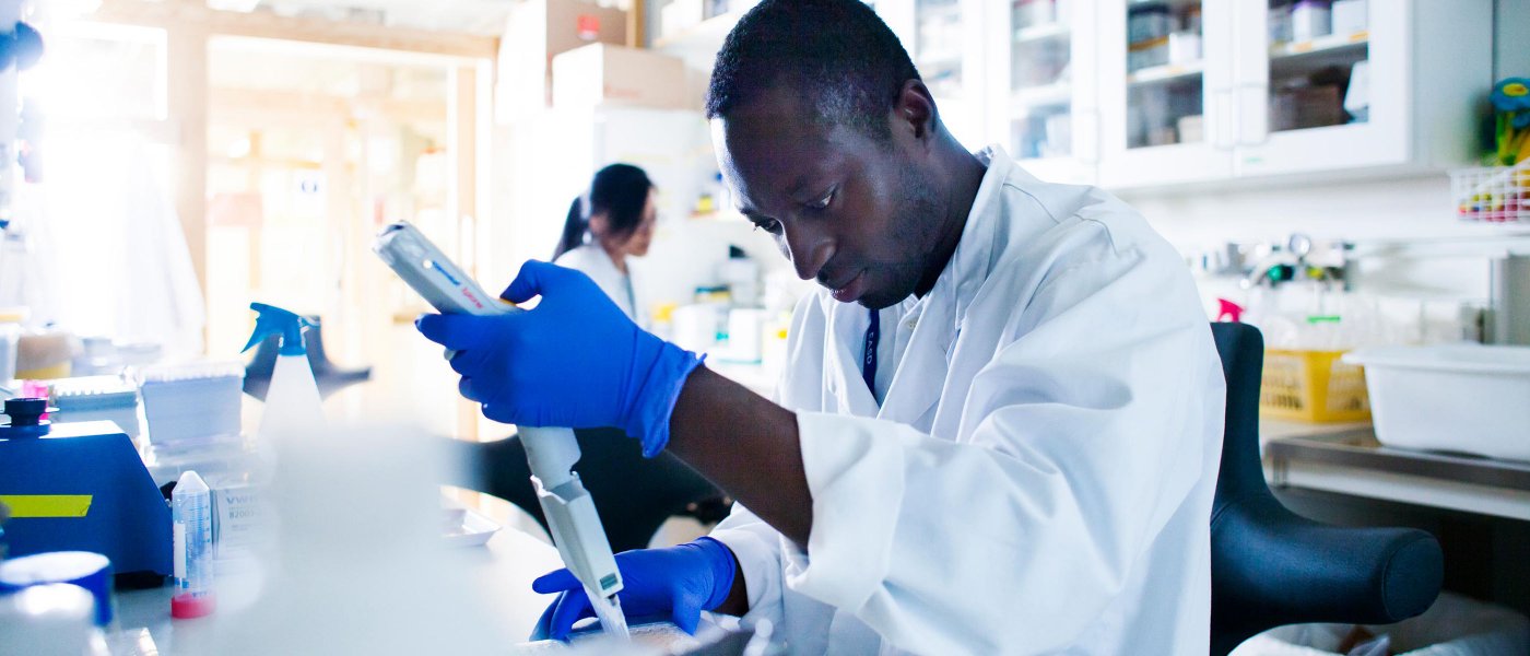 A man working in a science laboratory