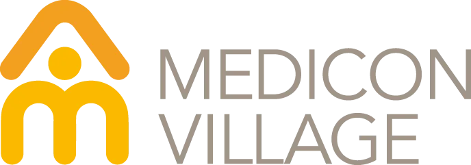 The logo of Medicon Village