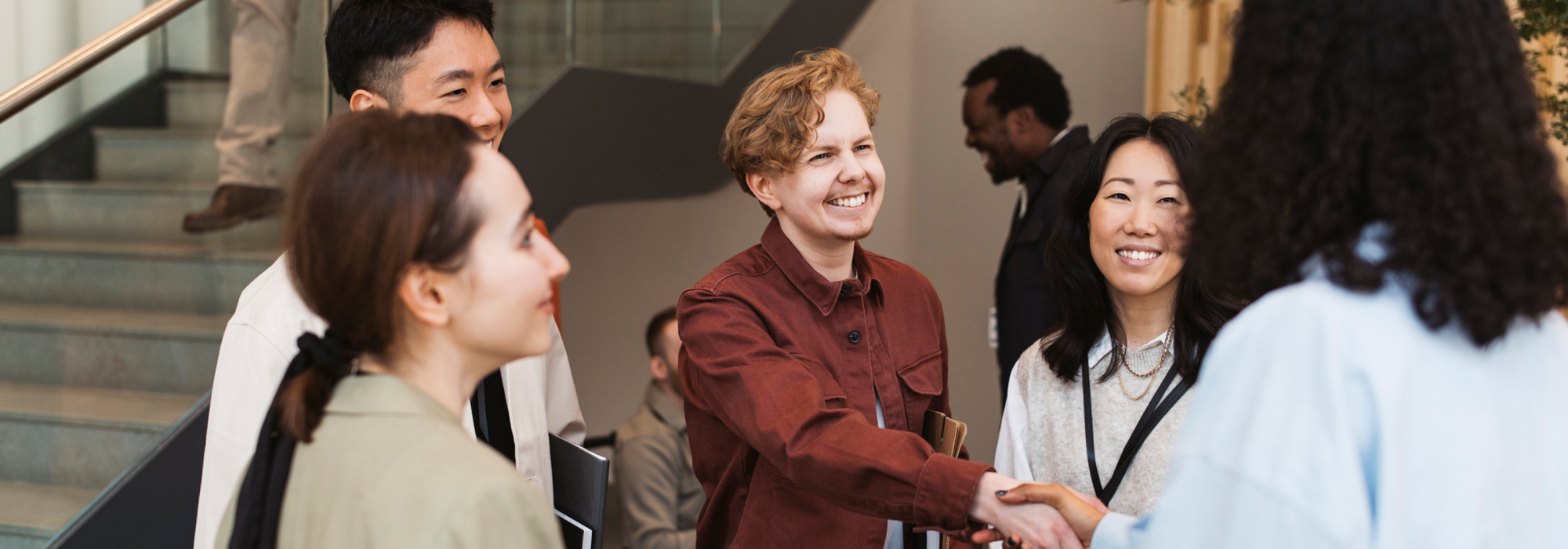 People meeting each other