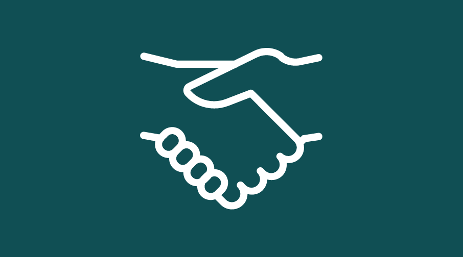 Icon showing a handshake 