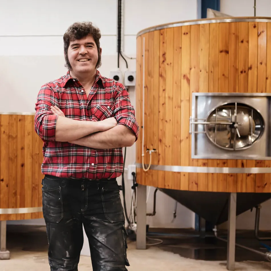 Man standing in brewery