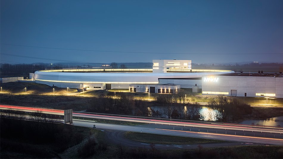 MAX IV building by night