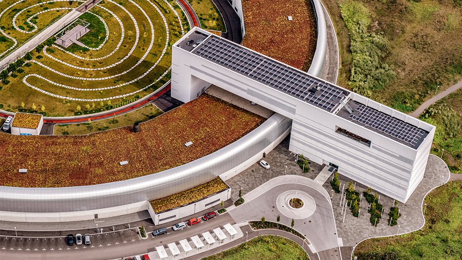 Drone image of research facility